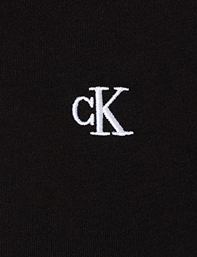 Calvin Klein Embroidery Slim tee Camiseta, Negro (CK Black), M para Mujer