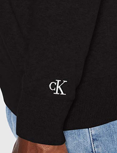 Calvin Klein Essential V Neck Sweater Suéter, CK Black, XS para Hombre