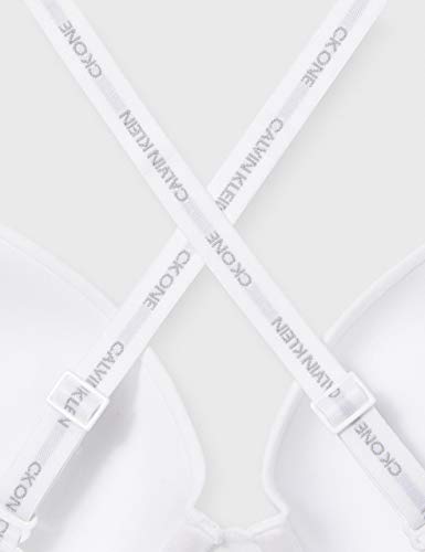 Calvin Klein Lightly Lined Demi Almohadillas y Rellenos de Sujetador, White, 36DD para Mujer