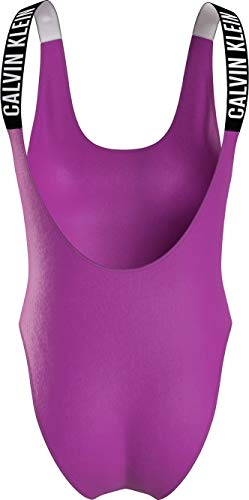 Calvin Klein Scoop Back One Piece-rp Traje de Bao de una Sola Pieza, Summer Fuchsia, S para Mujer