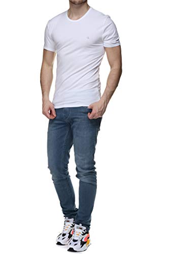 Calvin Klein S/S Crew Neck 2Pk Camiseta de Manga Corta, White, XL (Pack de 2) para Hombre