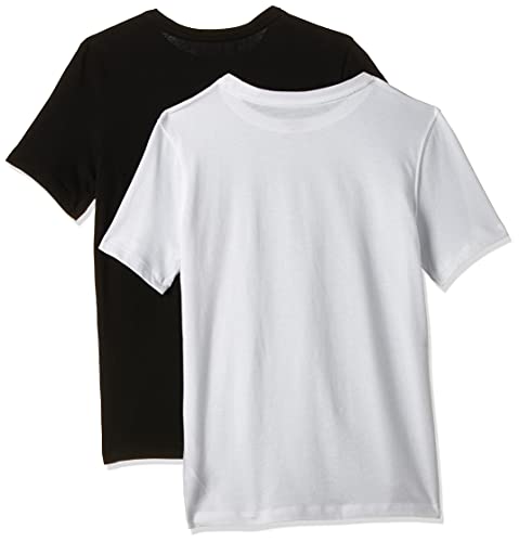 Calvin Klein Ss Tee Camiseta, Negro (Black/White 908), 152 centimeters (Talla del fabricante: 10-12) (Pack de 2) para Niños