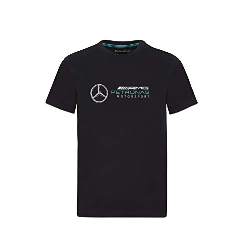 Camiseta Juvenil Formula 1 Mercedes-AMG Petronas con Logo Grande, Color Negro, Talla S (4)