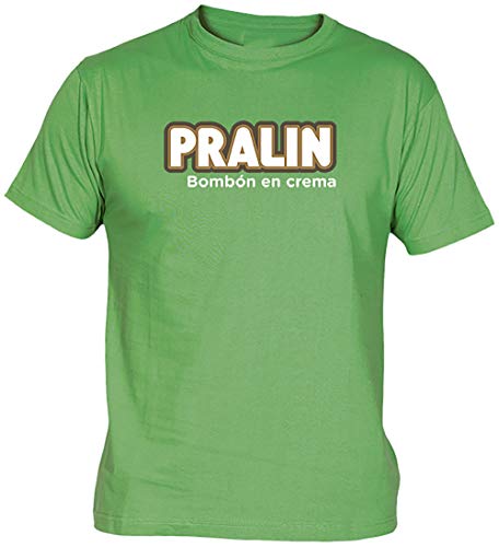 Camisetas EGB Camiseta Adulto/niño Pralin ochenteras 80´s Retro (Verde, 7-8 años)