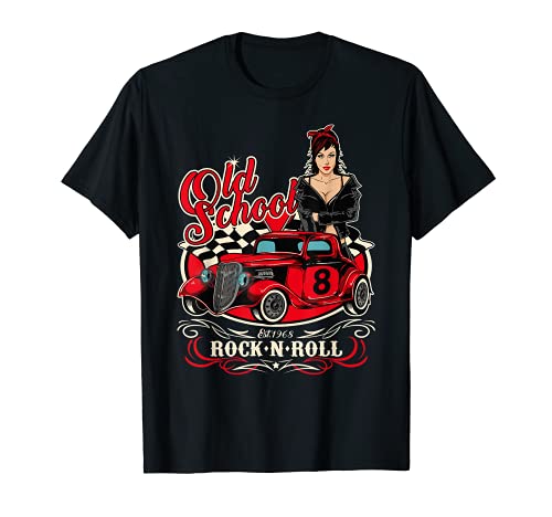 Camisetas Rockabilly Hombre Mujer Pinup Rockera Coches 1968 Camiseta