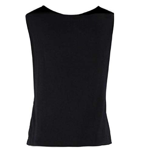 Camisetas sin Mangas Mujer,SHOBDW Sexy Verano Atrapasueños Impreso Sin Mangas Hombro Frío Hueco hacia Fuera Suelta Crop Tank Tops Camiseta Blusa Camiseta para Mujeres(Negro,XL)