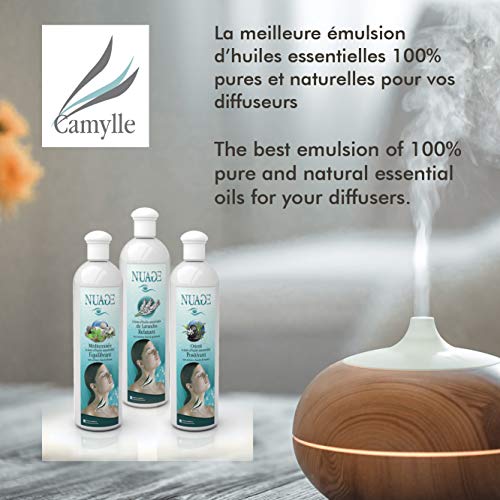 Camylle - Fragancia para difusor Cedro/Litsea - Emulsión de aceite esencial para difusor ultrasónico - Estimula la convivencia con aromas amaderados y afrutados - 250ml