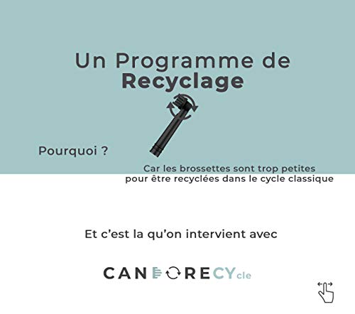 Candore - 4 Cabezales Responsables Carbon One | Infusión de carbón, Cepillado óptimo - Para Oral-B B Cepillo de Dientes Eléctricos | Programa de reciclaje | Envases sin plástico | Cuerpo Negro intenso