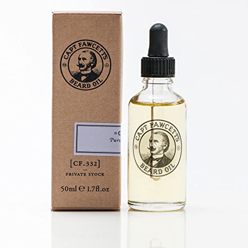 Captain Fawcett Beard Oil Private Stock - Aceite para barba, 1 x 50 ml