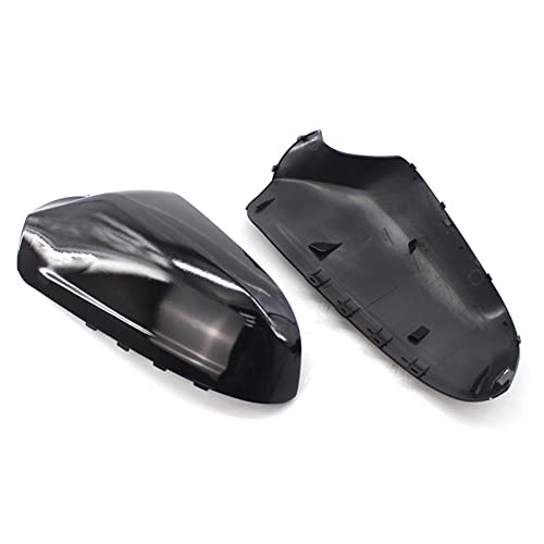 Carcasa de espejo retrovisor para coche, color negro brillante Baceyong, 6428200 6428199, compatible con V-auxhall O-pel A-stra H 2004-2009