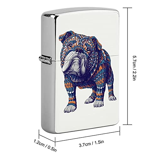 Carcasa para encendedor de bolsillo, unisex, ideal para cigarrillos y velas de cigarrillos, bulldog inglés