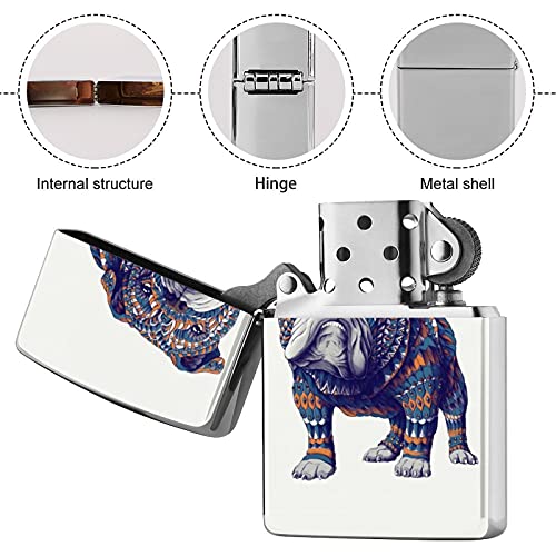 Carcasa para encendedor de bolsillo, unisex, ideal para cigarrillos y velas de cigarrillos, bulldog inglés