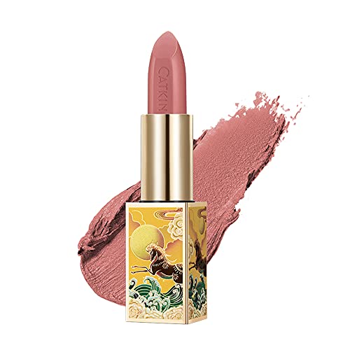 CATKIN Barra de Labios Mate Bálsamo Labial Roja Bálsamo de Labios Permanente Barra de Labios Hidratante Suave de Color Destacado(CO157)