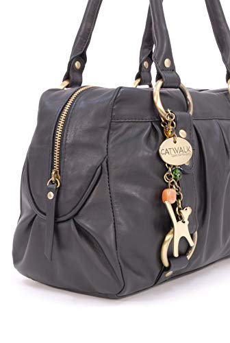 CATWALK COLLECTION - MEGAN - Bolso de mano - Cuero - Negro