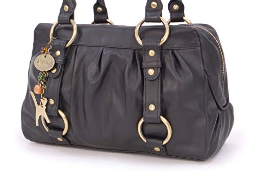 CATWALK COLLECTION - MEGAN - Bolso de mano - Cuero - Negro