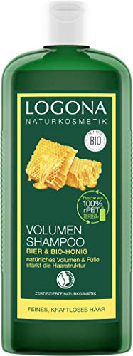 Champú Volumen de Cerveza & Miel Bio, aporta al Pelo Fino un Volumen de ensueño, fortalece y aporta Riqueza, Acabado Brillante, con extractos de Plantas Bio, de LOGONA cosmética Natural