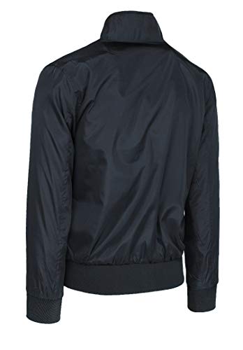 Chaqueta para hombre informal primavera verano chaqueta sudadera moto, #A2 Negro Bolsillos Frontales, XXXL