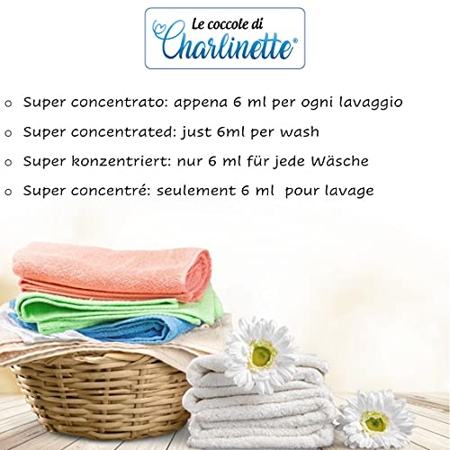 Charlinette Perfume higienizante para el Lavado in lavadora ultra Concentrado Aceite Esencial de Flor de Loto con Microcápsulas de larga duración Perfumador para la Ropa Professional 50 lavados