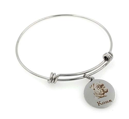 Chloe & Violet Jewelry Boxer perro brazalete pulsera-personalizada, grabado, ampliable