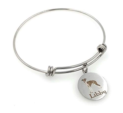 Chloe & Violet Jewelry Galgo italiano brazalete pulsera-personalizada, grabado, ampliable