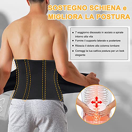 Chumian Faja Reductora Abdomen Hombre de Sudoración Fitness Neopreno Cintura Fajas Deportivas Lumbar Hombre Waist Trainer