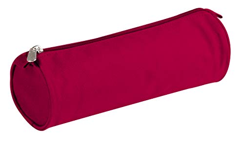 Clairefontaine 8112C - Grande Trousse Scolaire Ronde Basic Ø7x22 cm, Rouge