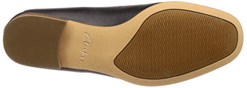 Clarks Pure Viola, Mocasines Mujer, Negro (Black Leather Black Leather), 39 EU