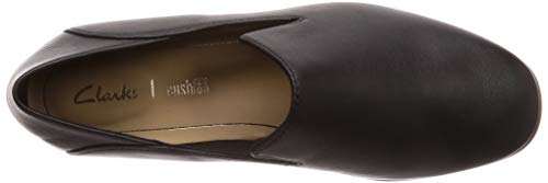 Clarks Pure Viola, Mocasines Mujer, Negro (Black Leather Black Leather), 39 EU