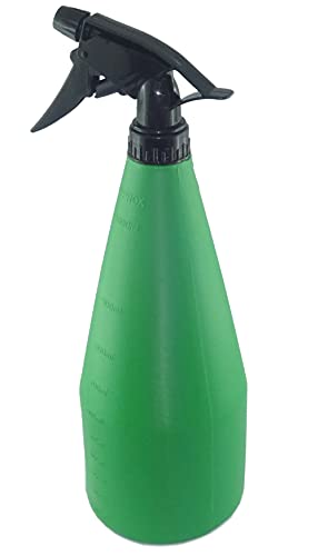 Clixde 2 pulverizadores de plantas para jardín, plantas, flores, peluquería, plástico verde con escala de medición, 1000 ml