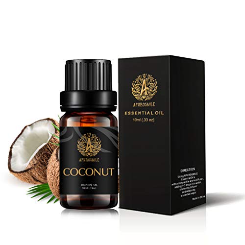 Coco Aceite Esencial para Difusor, Grado Terapéutico Coco Aceite Perfumado, 100% Pura Aromaterapia Coco Aceite Esencial Fragancia 0.33oz-10ml