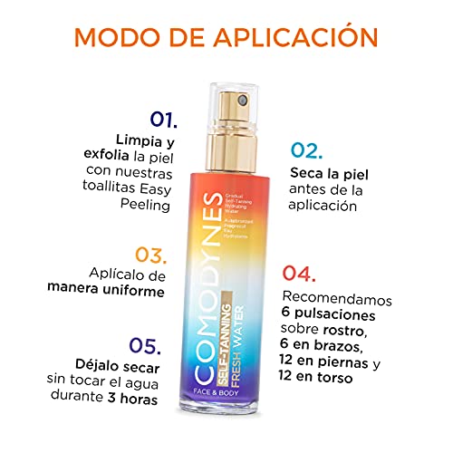 Comodynes - Autobronceador Self Tanning Fresh Water, Cara y Cuerpo, Bronceado Gradual y Natural - 100ml