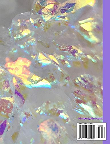 Composition Book Angel Aura Rainbow Opalescent Crystal Wide Rule: Shiny Glowing Iridescent Quartz White & Purple Notebook for Kids, Teens, Middle, ... Stone Mineral Composition Size Books)