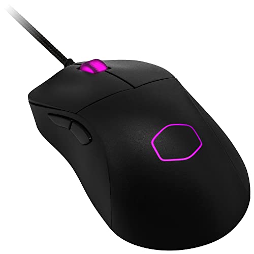 Cooler Master MM730 RGB-LED Ratón Ligero para Juegos con Cable de 48 g - Sensor óptico de 16000 dpi, Microinterruptores ópticos de 70 Millones de clics - Negro Mate