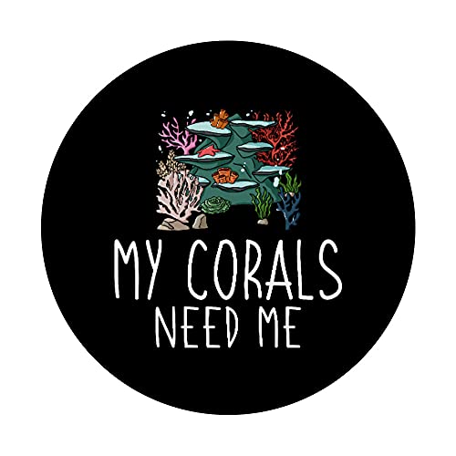 Coral Frag Regalo Arrecife Acuario Pecera Aquarist PopSockets PopGrip Intercambiable