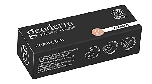 Corrector de ojeras | Corrector en Barra| Aceite de Abisinia + Aceite de Almendras + Vitamina E| Stick corrector|Maquillaje Profesional | Cosmética Natural y Vegana| - Geoderm (Caramel Oscuro)