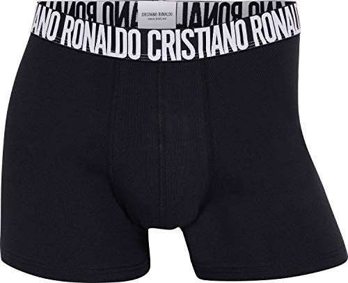 CR7 CRISTIANO RONALDO CR7 5-Pack Men's Cotton Trunk Baadores Ajustados para Hombre, Negro, Negro, Azul, Azul Claro, Gris, M