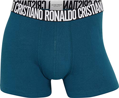 CR7 CRISTIANO RONALDO CR7 5-Pack Men's Cotton Trunk Baadores Ajustados para Hombre, Negro, Negro, Azul, Azul Claro, Gris, M