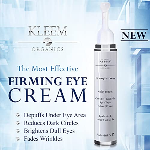 Crema Contorno de Ojos Antienvejecimiento ORGÁNICA para Ojeras, Bolsas, Patas de Gallo e Hinchazón. Crema de Ojos Antiarrugas para hombre y mujer con Acido Hialuronico Probado clínicamente 15 ml