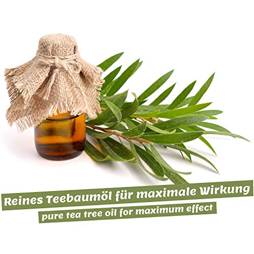 Crema de árbol de té 100ml, vegana - para uso en pieles con manchas, inflamación de la piel, crema anti espinillas y anti-acné