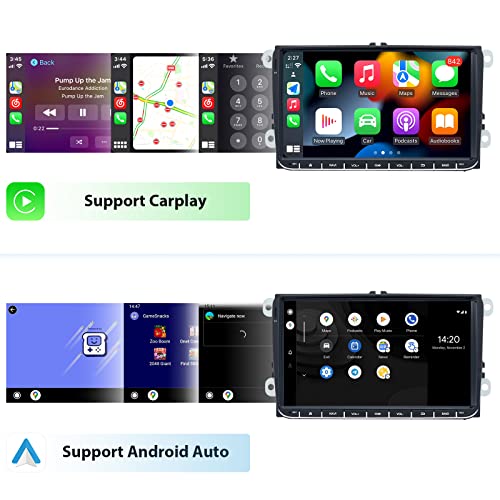 Dasaita Android 10.0 Autoradio Bluetooth for VW Universal Polo Golf EOS Tiguan Touran Passat Scirocco Autoradio 2 DIN Support Dab+ Bluetooth 5.0 WiFi DSP Radio (4G RAM + 64G ROM)