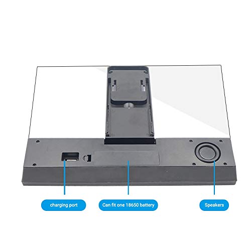 DAXGD Lupa de Pantalla con Altavoz para teléfono Inteligente, Lupa de teléfono Inteligente con Lupa de Pantalla 3D de 12 Pulgadas, Amplificador de teléfono