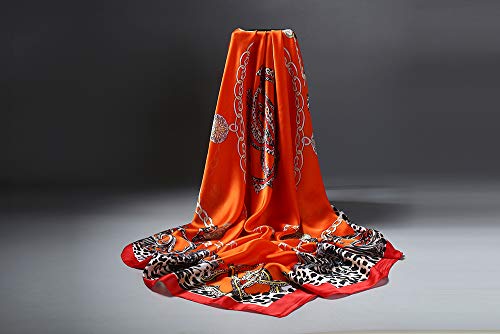 DEBAIJIA Mujeres Seda Bufanda Chales Envolturas Pañuelo Suave Bufandas 110 * 110 cm