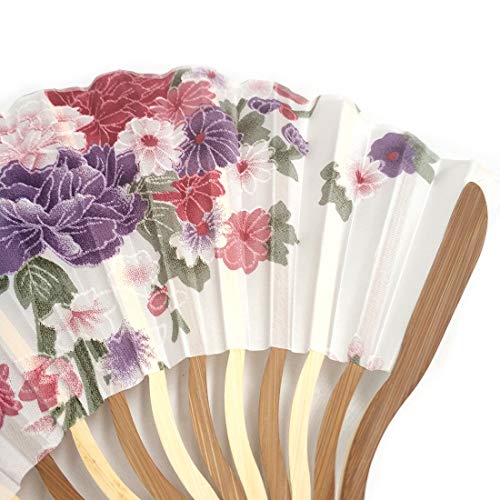 Desconocido Abanico De Mano para Mujeres Abanicos Plegables Hermosa Pintura Abanico De Seda PortÁTil para Bolso Estilo Chino JaponÉS Boda Regalos Pequeño Ventilador Pequeño Regalos para Mujeres