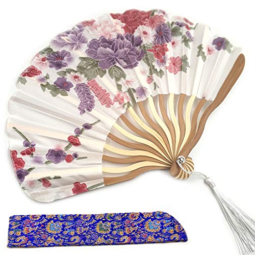 Desconocido Abanico De Mano para Mujeres Abanicos Plegables Hermosa Pintura Abanico De Seda PortÁTil para Bolso Estilo Chino JaponÉS Boda Regalos Pequeño Ventilador Pequeño Regalos para Mujeres