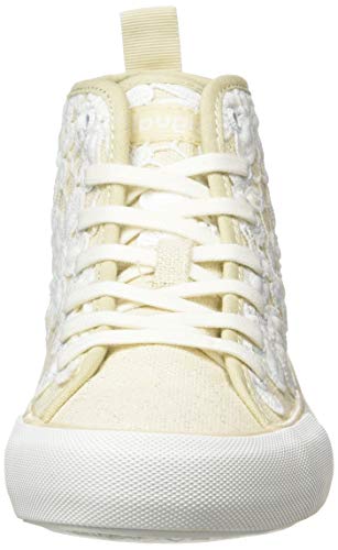 Desigual Shoes Beta Crochet, Zapatillas Altas Mujer, Beige Crudo 9020, 36 EU