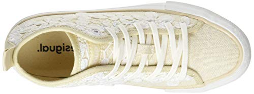 Desigual Shoes Beta Crochet, Zapatillas Altas Mujer, Beige Crudo 9020, 36 EU