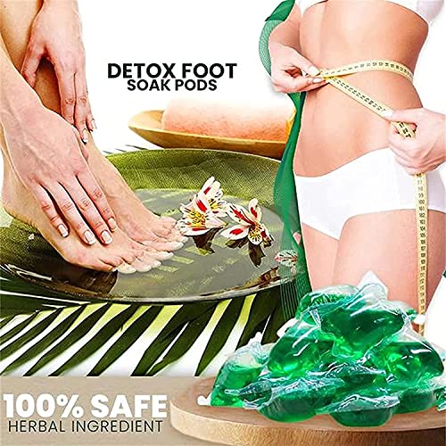 Detox Foot Soak Pods,Portable Herbal Essence Foot Soaking Capsules,Chinese Medicine Foot Bath Powder (10 Pcs)