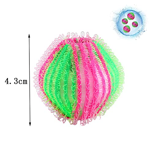 Dewlin Lavadora Lavandería Bolas, 6 Piezas Pelotas De Limpieza, Bolas de Secadoras Reutilizables, Evita Que La Ropa Se Enrede y Se Anude, Efectivamente Quita Pelusa De Lana Y Cabello De La Ropa