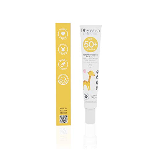 Dhyvana Filtro Solar Spf50Plus. Infantil. 100% Mineral Y Natural