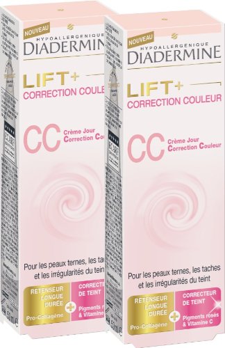 Diadermine – Lift + CC Crema Día Correction color – 50 ml – juego de 2